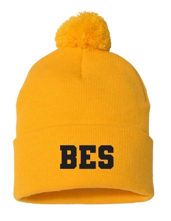 Brookhouse Elementary School - Sport Gold BES Pom-Pom Beanie