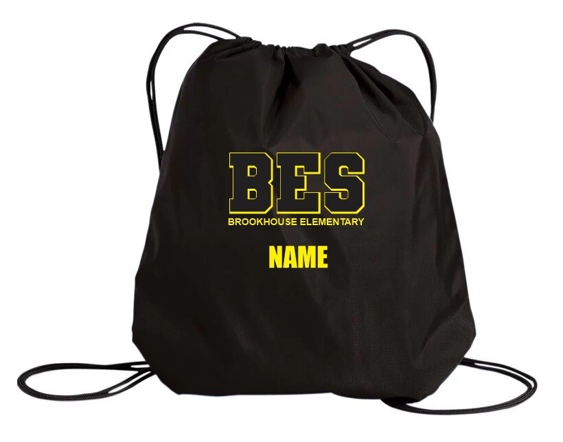 Brookhouse Elementary School - Black BES Cinch Bag