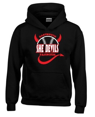 Dartmouth She Devils - Black Dartmouth She Devils Fast Pitch Hoodie