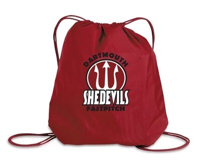 Dartmouth She Devils - Red Dartmouth She Devils Fast Pitch Cinch Bag (Pitchfork Logo)