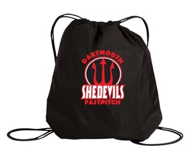 Dartmouth She Devils - Black Dartmouth She Devils Fast Pitch Cinch Bag (Pitchfork Logo)