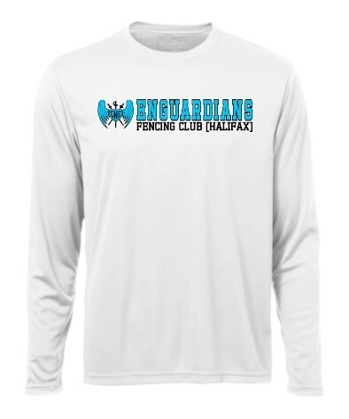 Enguardians Fencing Club - White Enguardians Fencing Club Long Sleeve Moist Wick Shirt