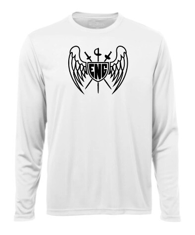 Enguardians Fencing Club - White ENG Long Sleeve Moist Wick Shirt