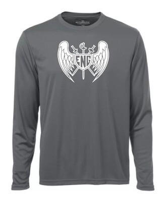 Enguardians Fencing Club - Coal Grey ENG Long Sleeve Moist Wick Shirt