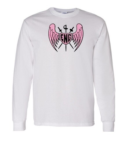Enguardians Fencing Club - White ENG Long Sleeve Cotton Shirt
