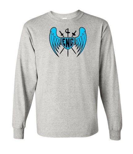 Enguardians Fencing Club - Sport Grey ENG Long Sleeve Cotton Shirt