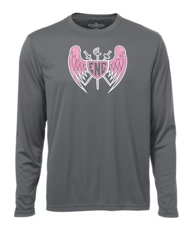 Enguardians Fencing Club - Coal Grey ENG Long Sleeve Moist Wick Shirt