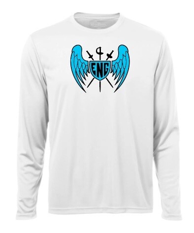 Enguardians Fencing Club - White ENG Long Sleeve Moist Wick Shirt
