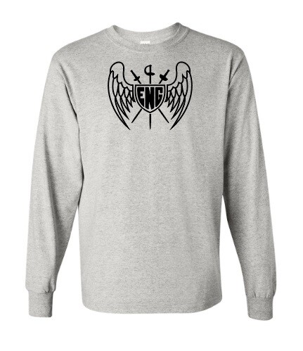 Enguardians Fencing Club - Sport Grey ENG Long Sleeve Cotton Shirt