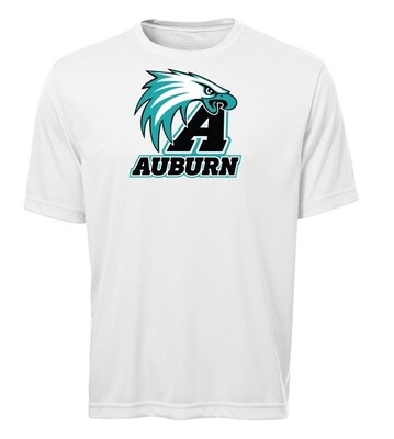 Auburn High - White Auburn Short Sleeve Moist Wick