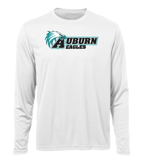 Auburn Drive - White Auburn Eagles Long Sleeve Moist Wick Shirt