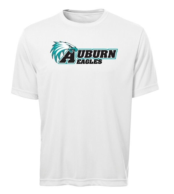 Auburn High - White Auburn Eagles Short Sleeve Moist Wick