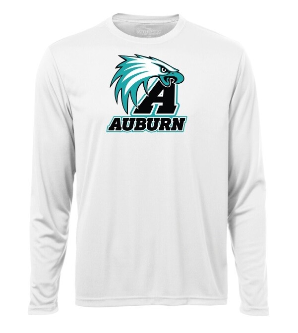 Auburn Drive - White Auburn Long Sleeve Moist Wick Shirt