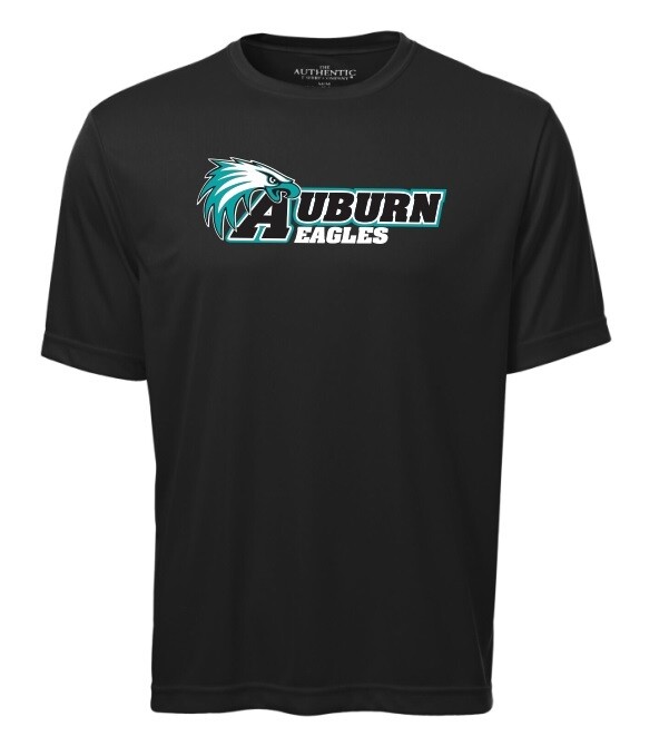 Auburn High - Black Auburn Eagles Short Sleeve Moist Wick