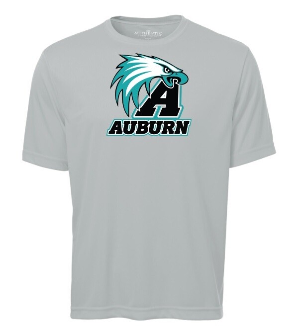 Auburn High - Silver Auburn Short Sleeve Moist Wick