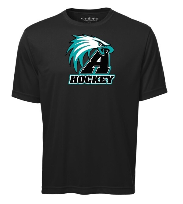 Auburn High - Black Auburn Eagles Hockey Short Sleeve Moist Wick