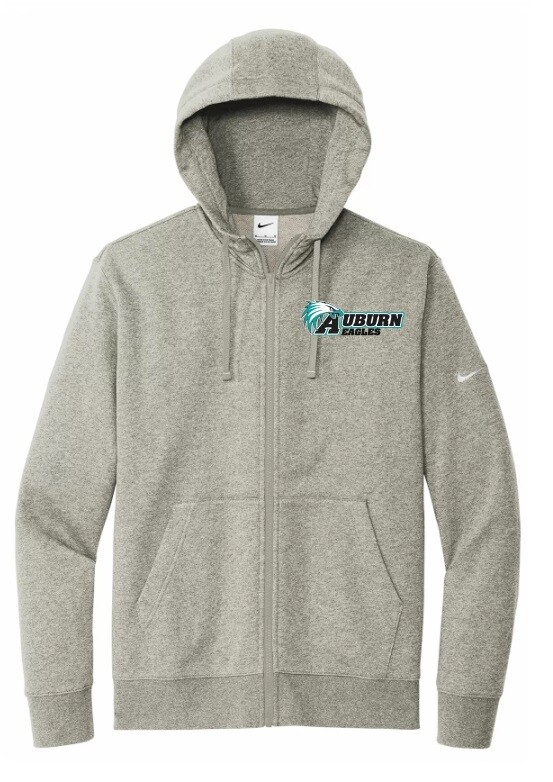 Auburn High - Dark Grey Heather Auburn Eagles Nike Zip Hoodie