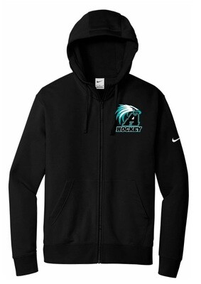 Auburn High - Black Auburn Eagles Hockey Nike Zip Hoodie