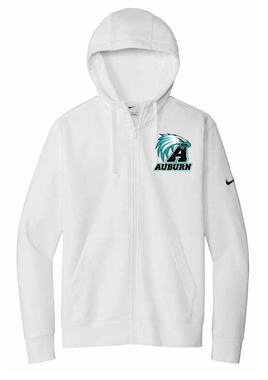 Auburn High - White Auburn Nike Zip Hoodie