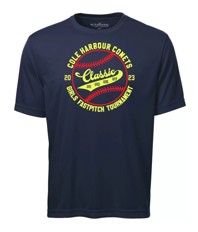 Cole Harbour Comets Fast Pitch Tournament - Navy Moist Wick T-Shirt