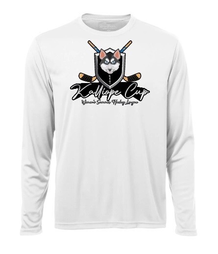 Kalliope Cup - White Kalliope Cup Long Sleeve Moist Wick Shirt