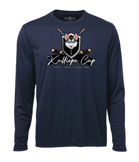 Kalliope Cup - Navy Kalliope Cup Long Sleeve Moist Wick Shirt