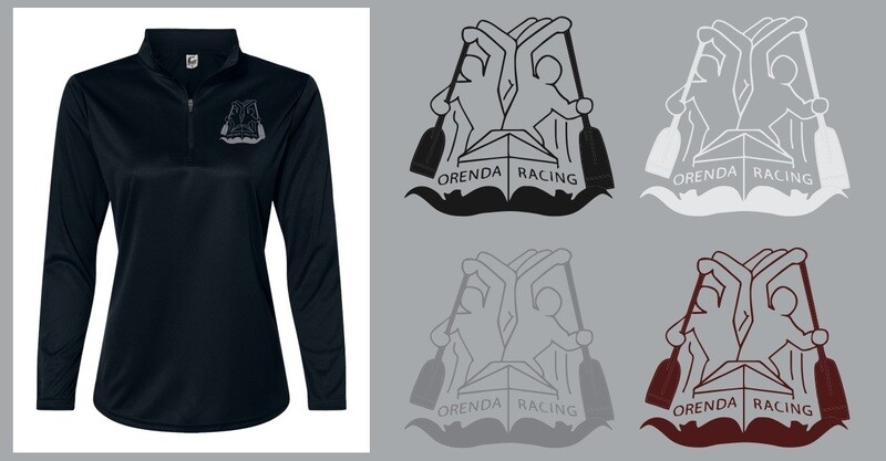 Orenda Canoe Club - Black Ladies Quarter Zip Pull Over
