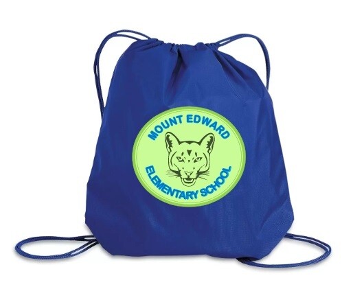 Mount Edward Elementary - Royal Blue Mount Edward Elementary Logo Cinch Bag