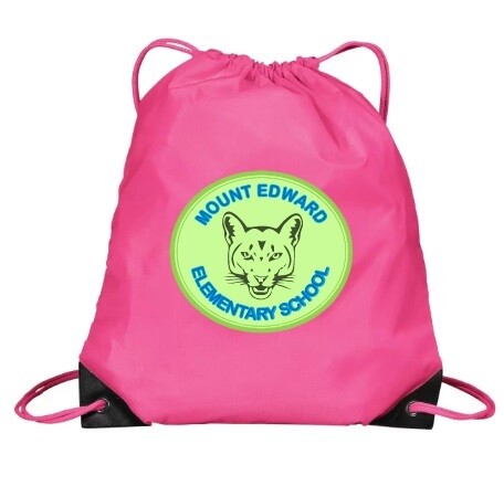 Mount Edward Elementary - Pink Mount Edward Elementary Logo Cinch Bag