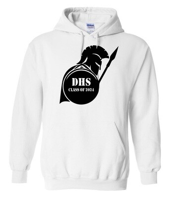 DHS - White Spartan Class of 2024 Hoodie