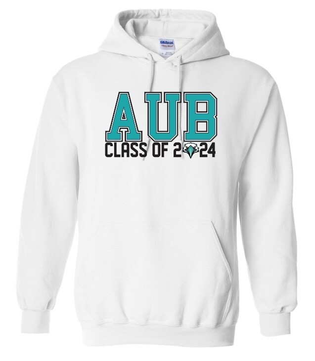 Auburn High - White AUB Class of 2024 with Eagle Hoodie