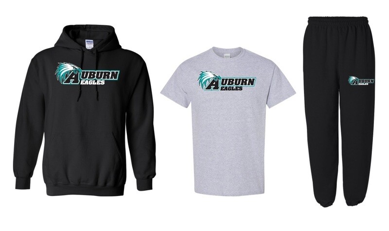 Auburn High -  Auburn Eagles Bundle  (Hoodie, Cotton T-Shirt &amp; Sweatpants)