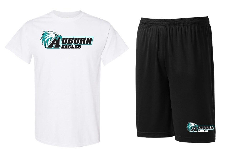 Auburn High- Auburn Eagles Athletic Bundle (Cotton T-Shirt & Shorts)