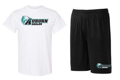 Auburn High- Auburn Eagles Athletic Bundle (Cotton T-Shirt &amp; Shorts)