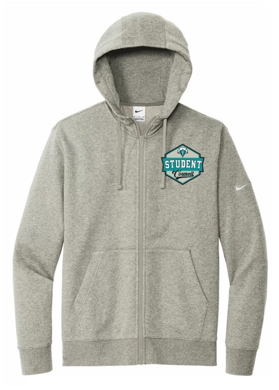 Auburn High - Dark Grey Heather Eagles Student Council Nike Zip Hoodie