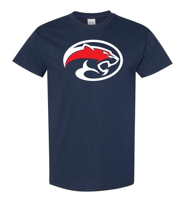 Ross Road School - Navy Ross Road Cougar Logo T-Shirt