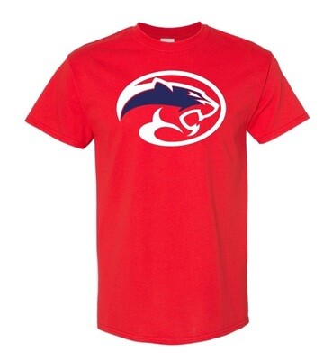 Ross Road School - Red Ross Road Cougar Logo T-Shirt