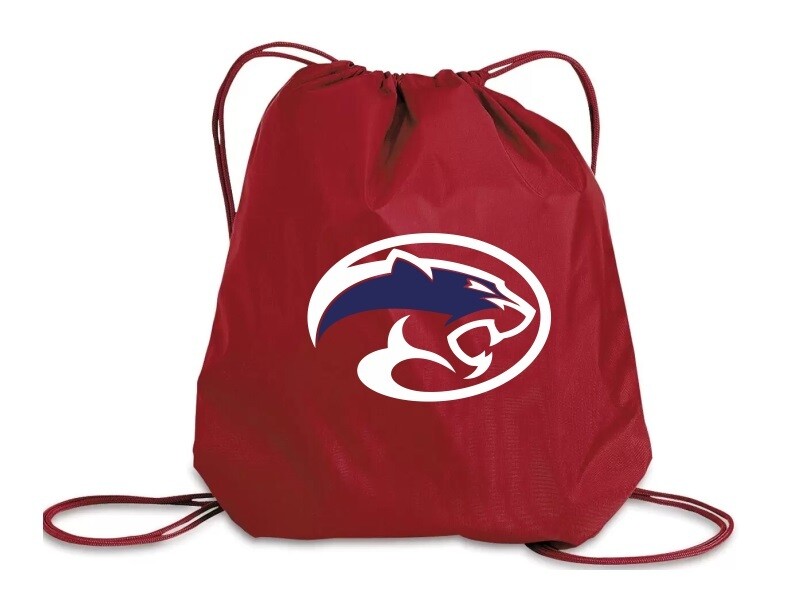 Ross Road School - Red Ross Road Cougar Logo Cinch Bag