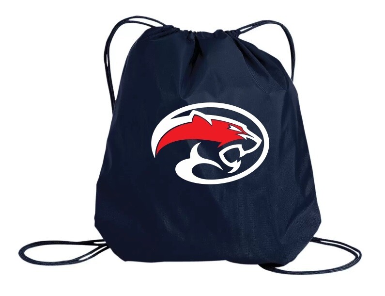 Ross Road School - Navy Ross Road Cougar Logo Cinch Bag