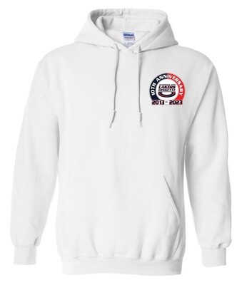 HCL - White HCL 10th Anniversary Hoodie (Left Chest)