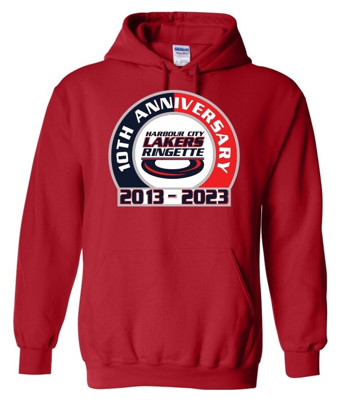 HCL - Red HCL 10th Anniversary Hoodie (Full Chest)