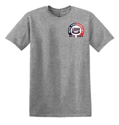 HCL - Sport Grey HCL 10th Anniversary T-Shirt (Left Chest)