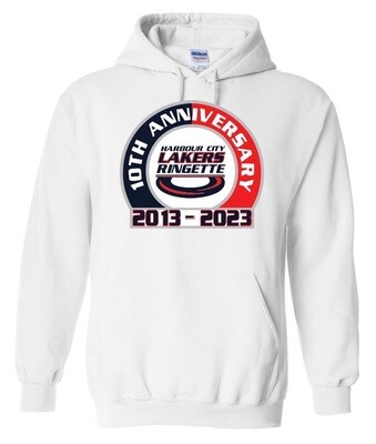 HCL - White HCL 10th Anniversary Hoodie (Full Chest)