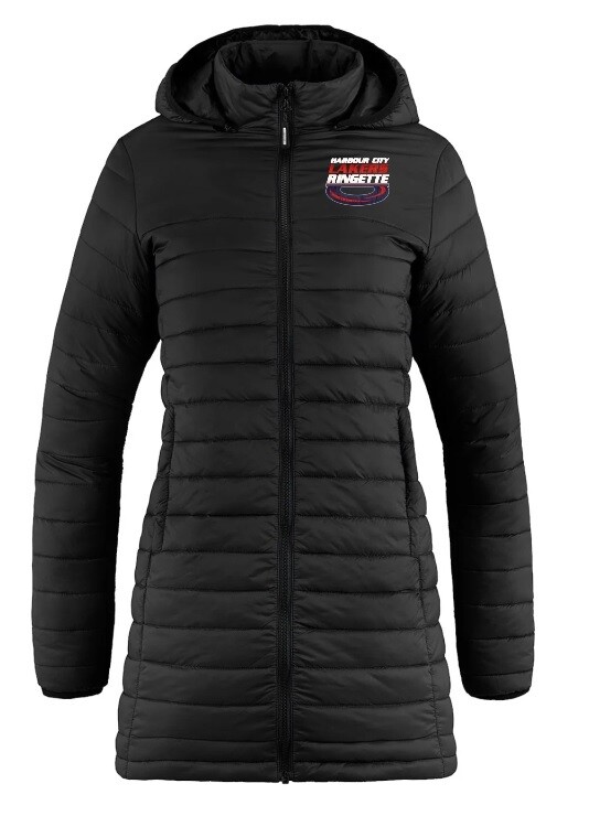 HCL  - Ladies Black Harbour City Lakers Ring Lightweight Puffy Jacket