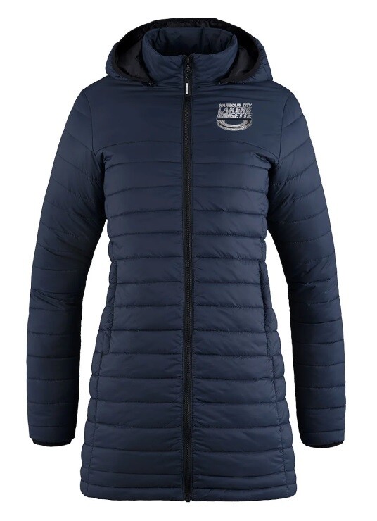 HCL  - *Limited Edition* Ladies Navy Harbour City Lakers Ring Lightweight Puffy Jacket (Silver Thread)