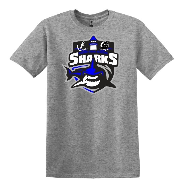Marine Drive Academy - Sport Grey Marine Drive Academy Sharks Logo T-Shirt