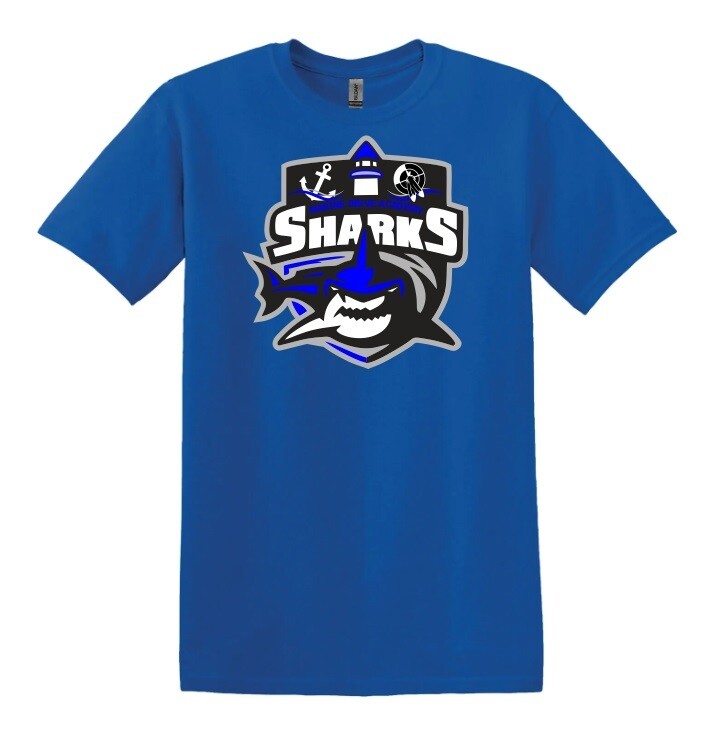 Marine Drive Academy - Royal Blue Marine Drive Academy Sharks Logo T-Shirt