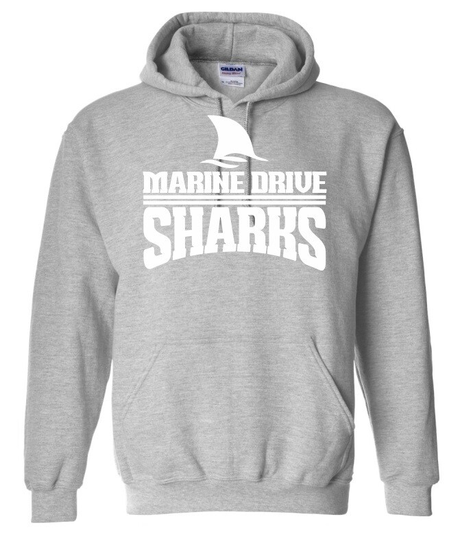 Marine Drive Academy - Sport Grey Marine Drive Sharks Logo Hoodie