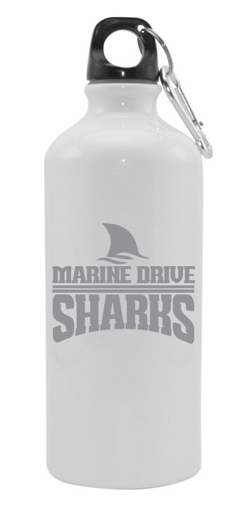 Marine Drive Academy - Marine Drive Sharks Logo Aluminum Water Bottle with Sport Top