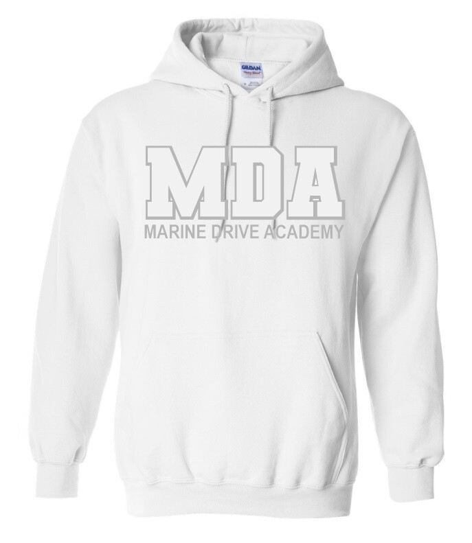 Marine Drive Academy - White MDA Logo Hoodie